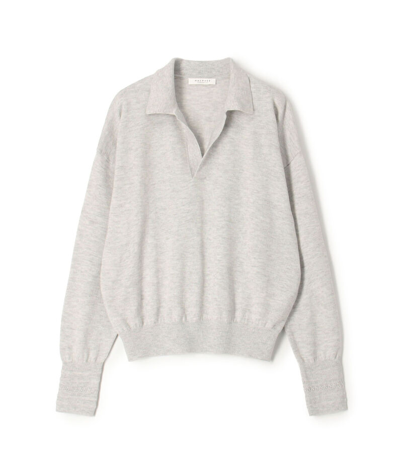 コットンウール ポロプルオーバー