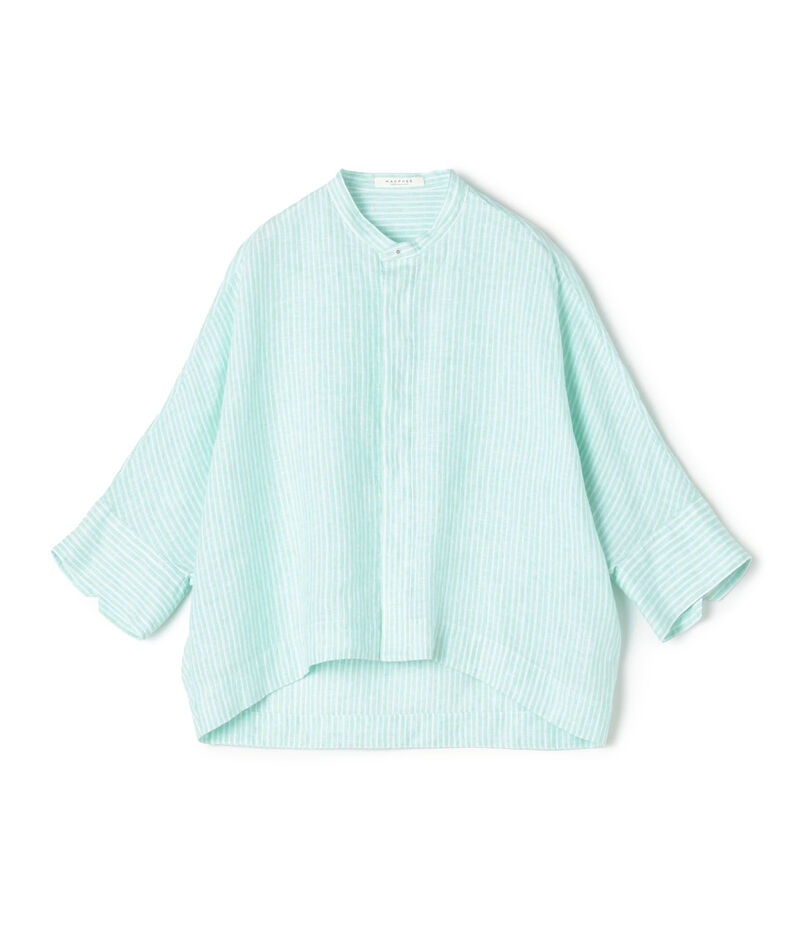 リネンシャーティング クロップドシャツ