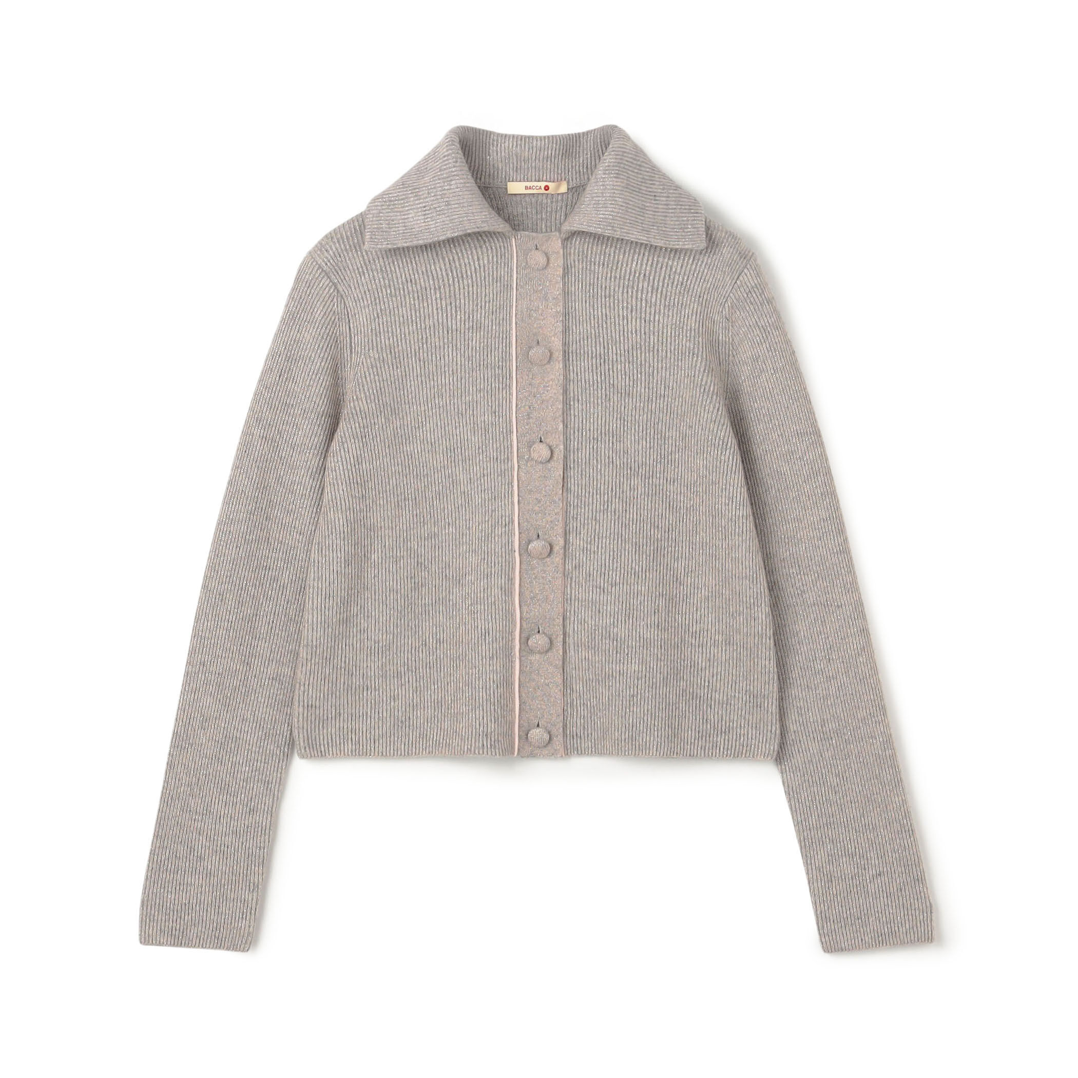 ラメウール フラットカラーニットカーディガン｜トゥモローランド 公式通販