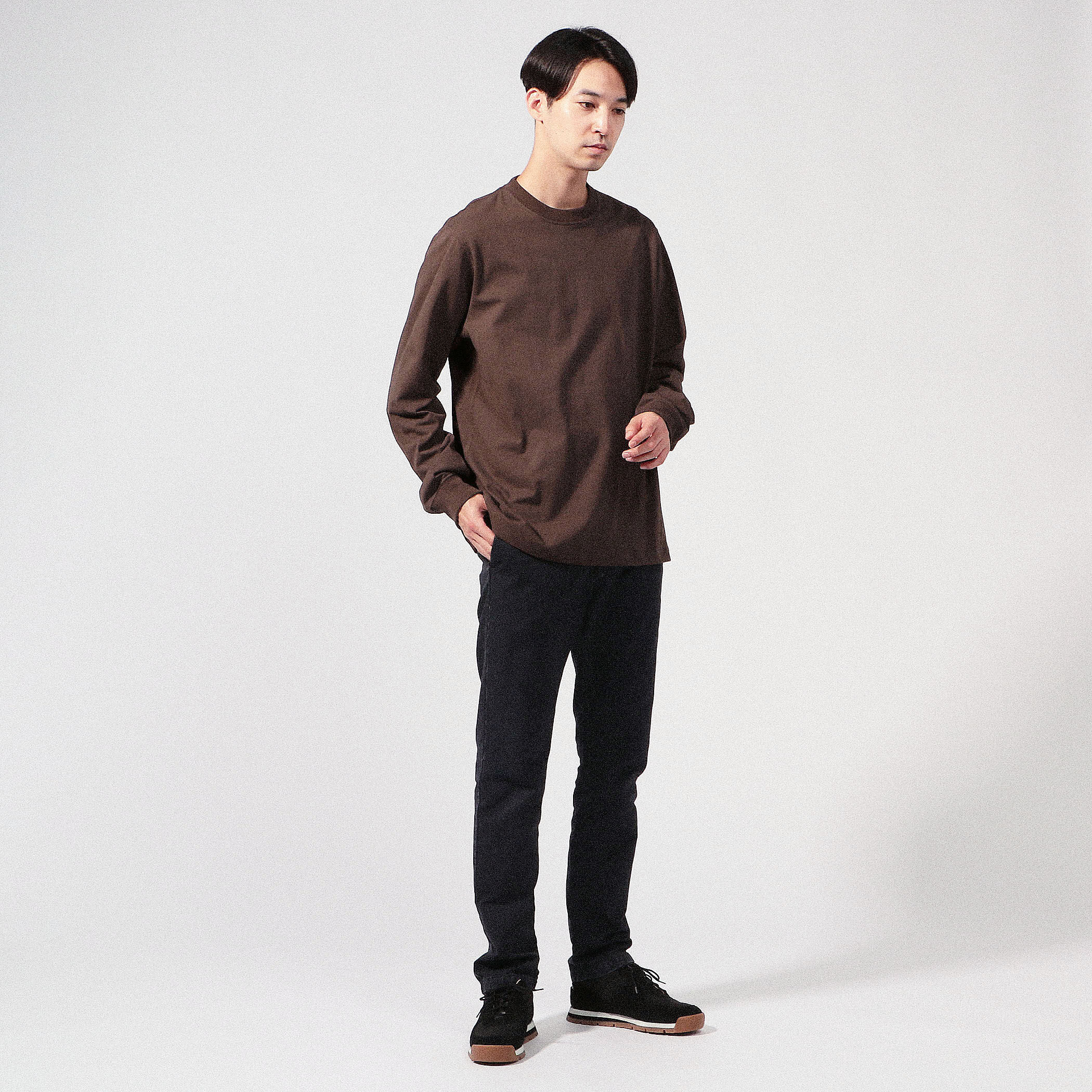 fitfor BASIC LONG SLEEVE TEE コットン クルーネックロングスリーブ