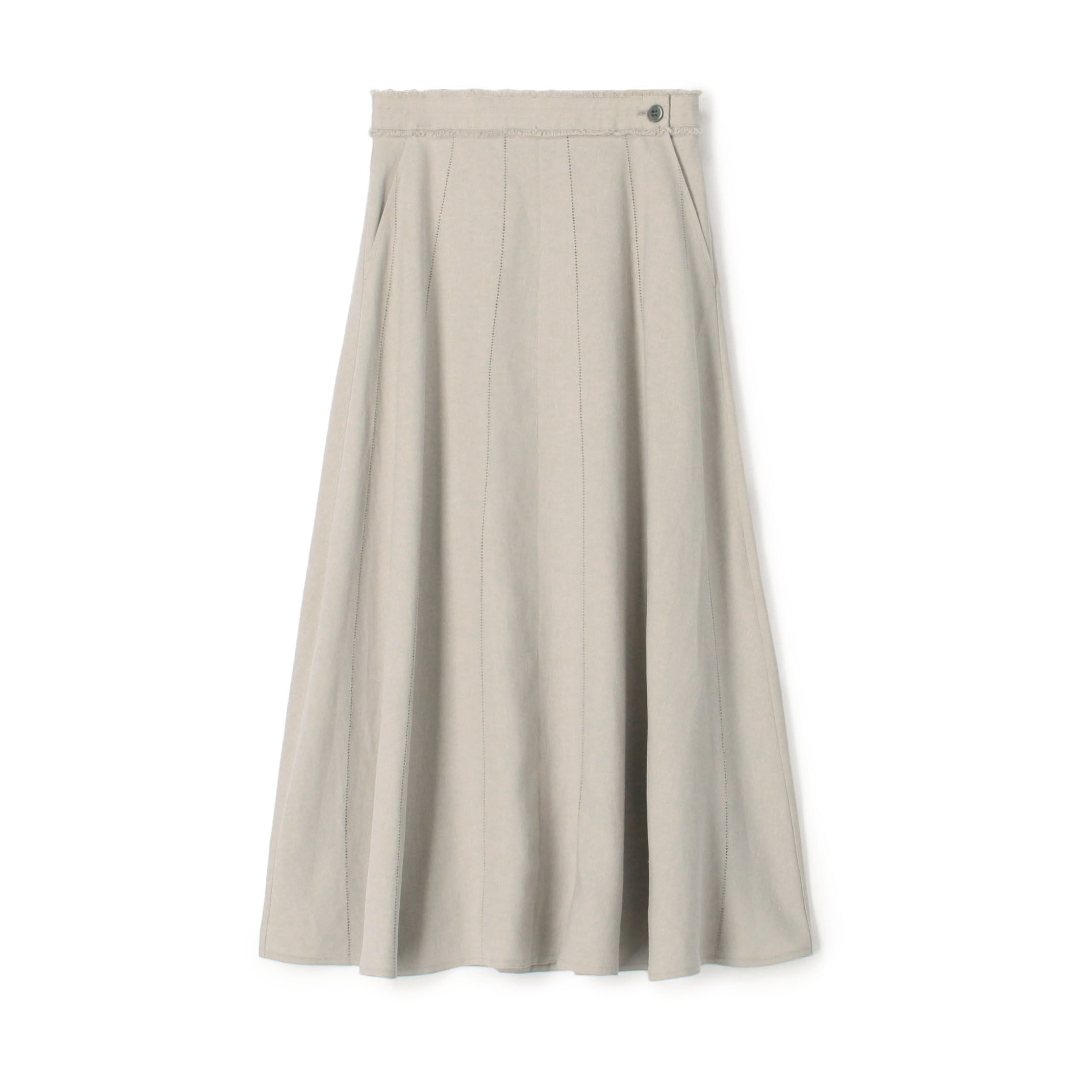 □リブコンビフレンチリネン Aラインマキシスカート｜トゥモローランド