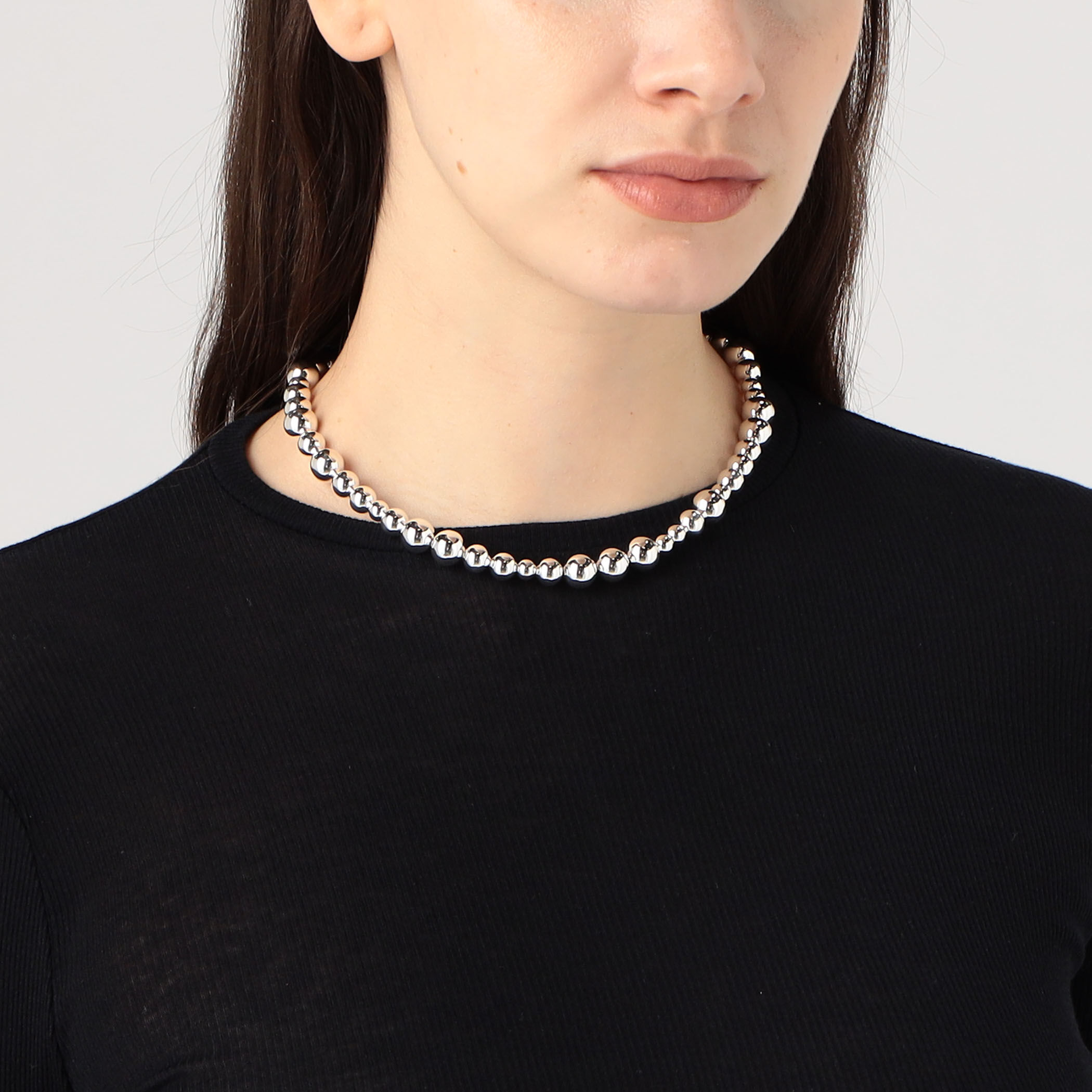 LIE STUDIO THE ELLY ボールチェーンネックレス シルバー The Elly Necklace – LIÉ STUDIO