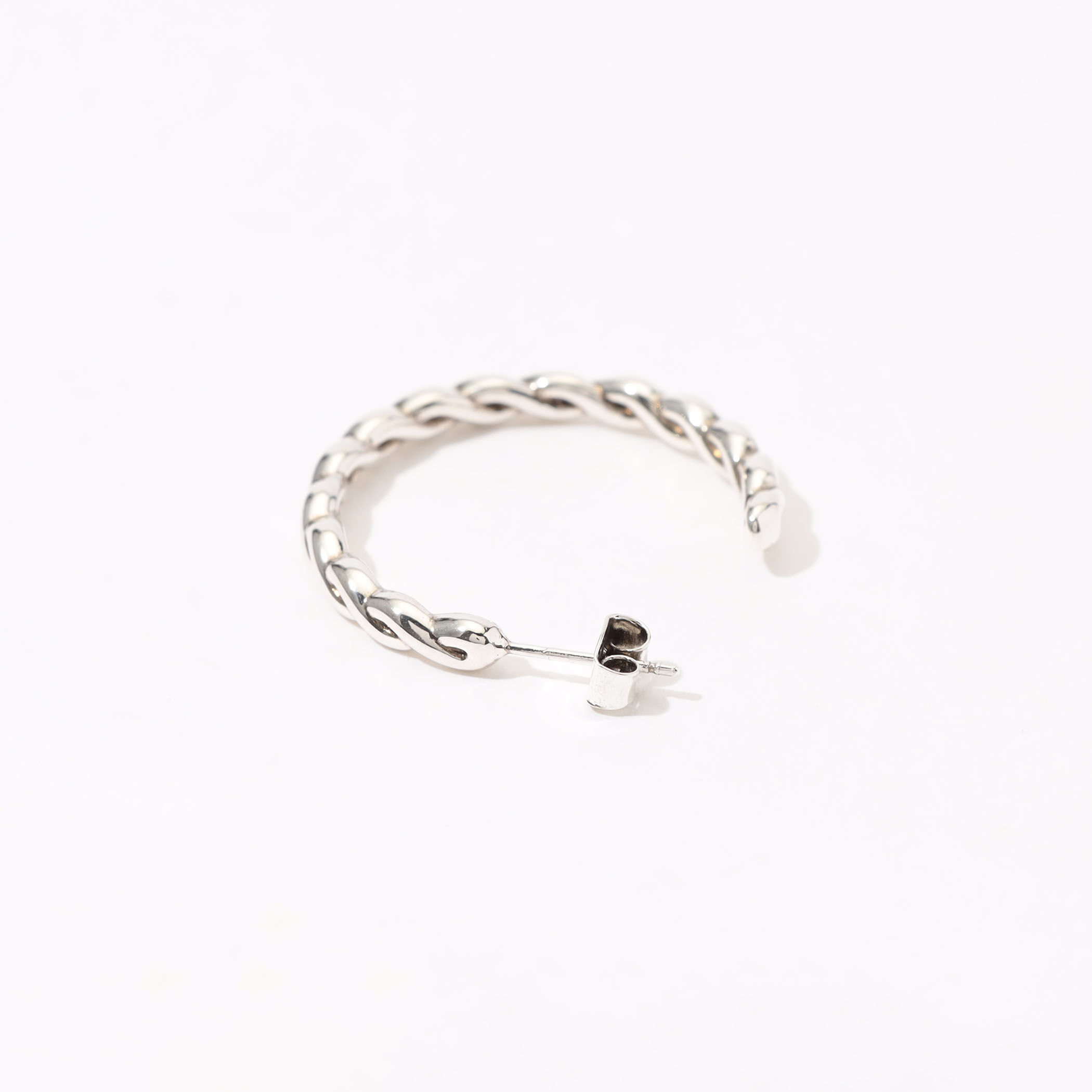 【Philippe Audibert】CLEA ツイスト フープ ピアス シルバー ♪ Philippe Audibert】CLEA ツイスト フープ ピアス シルバー