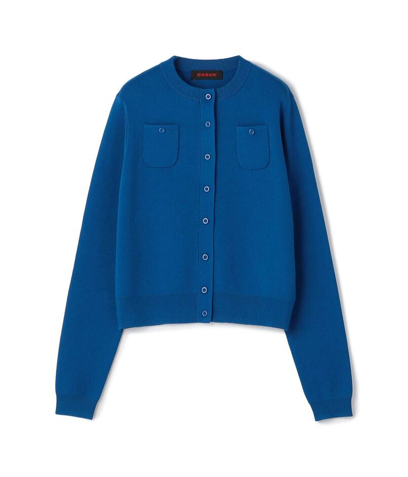 コットンカシミヤ クルーネックカーディガン