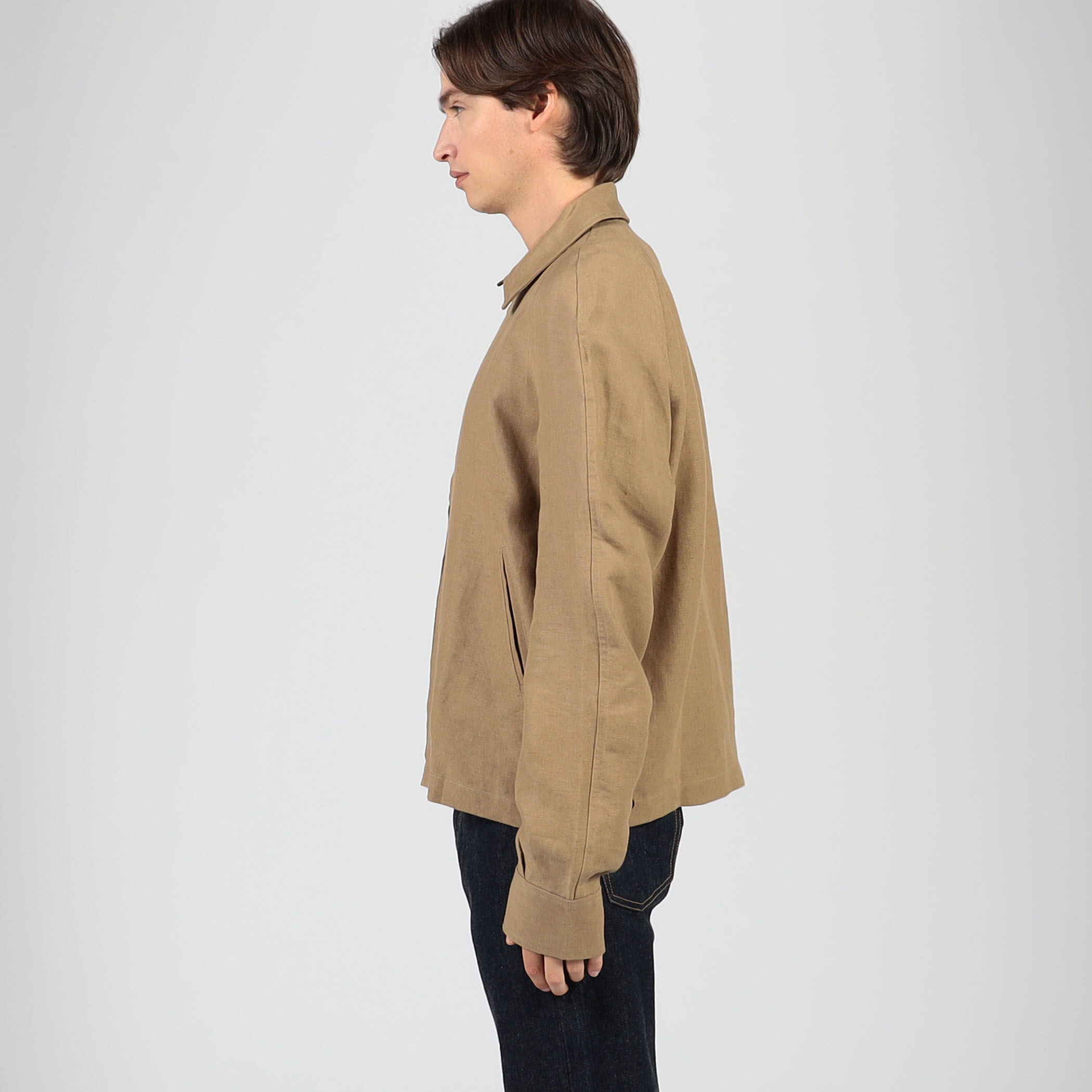 別注】EASTMOND APPAREL リネンジップアップシャツブルゾン