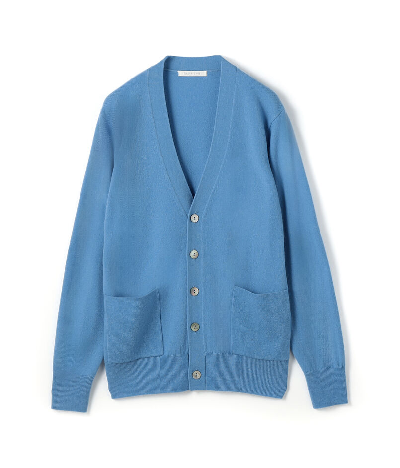 スコットランドカシミヤ Vネックカーディガン