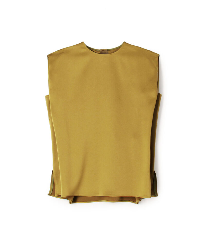 ノーブルサテン ノースリーブブラウス