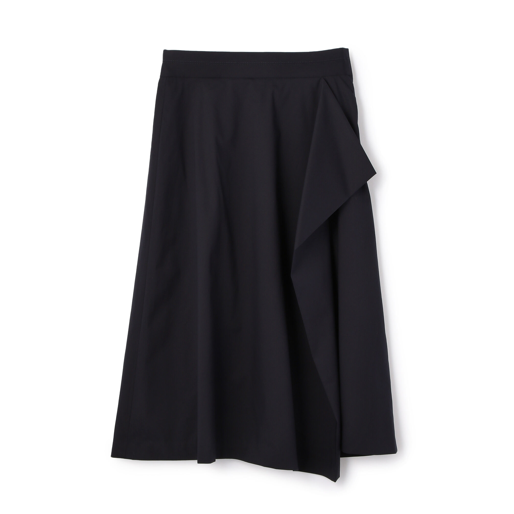 マウジー アシンメトリー フレアスカート コットン100% 黒 MOUSSY ASYMMETRY WRAP スカート BLK -ファッション通販 FASHION