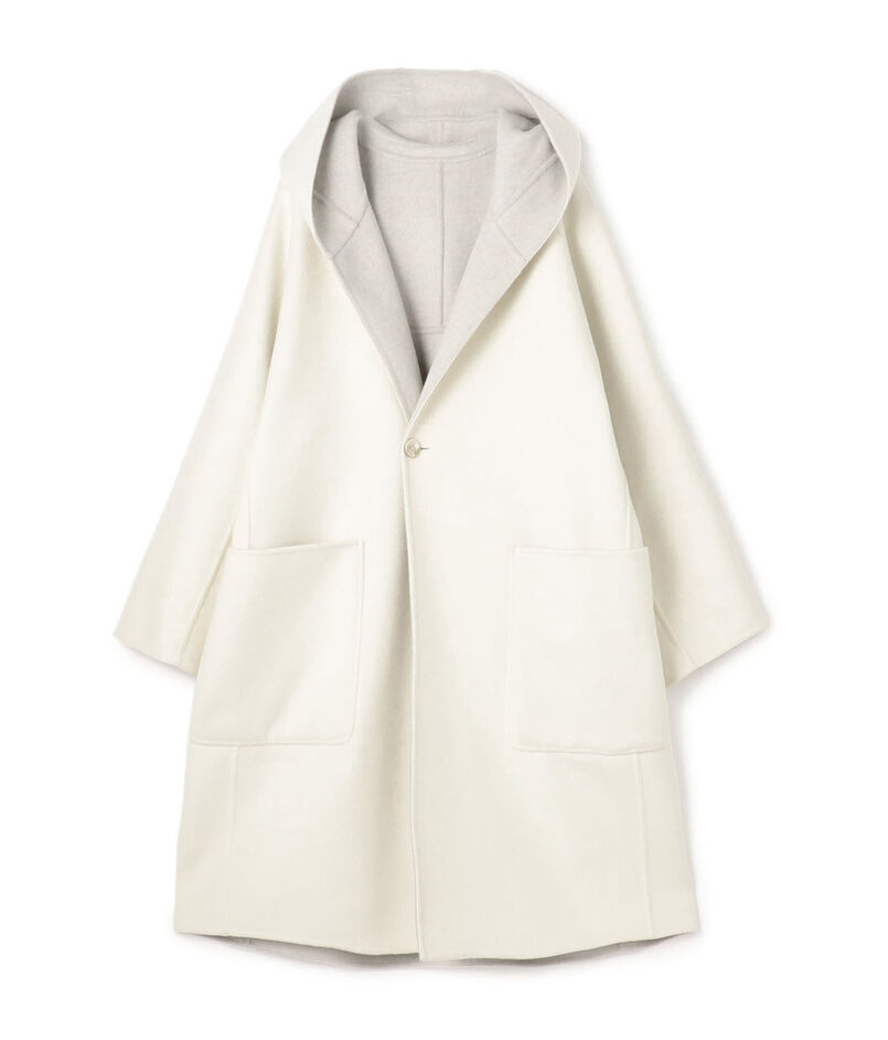 ダブルフェイス ドルマンスリーブフーデッドコート