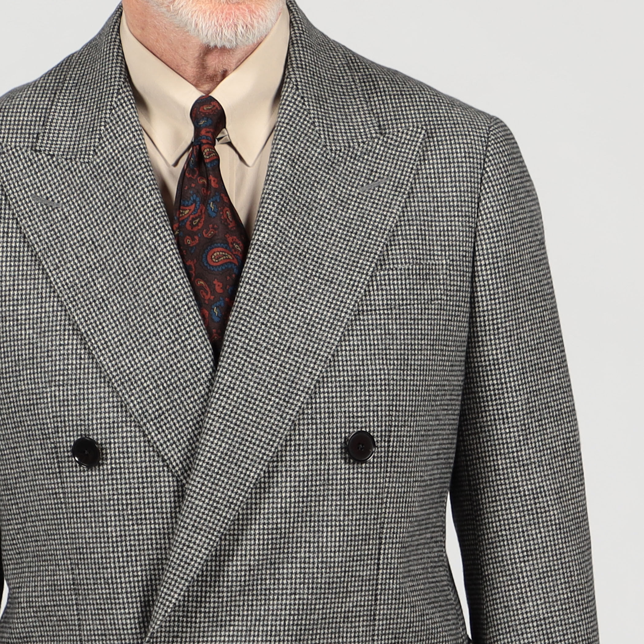 ウールフランネル ダブルブレステッド4Bジャケット FOX BROTHERS