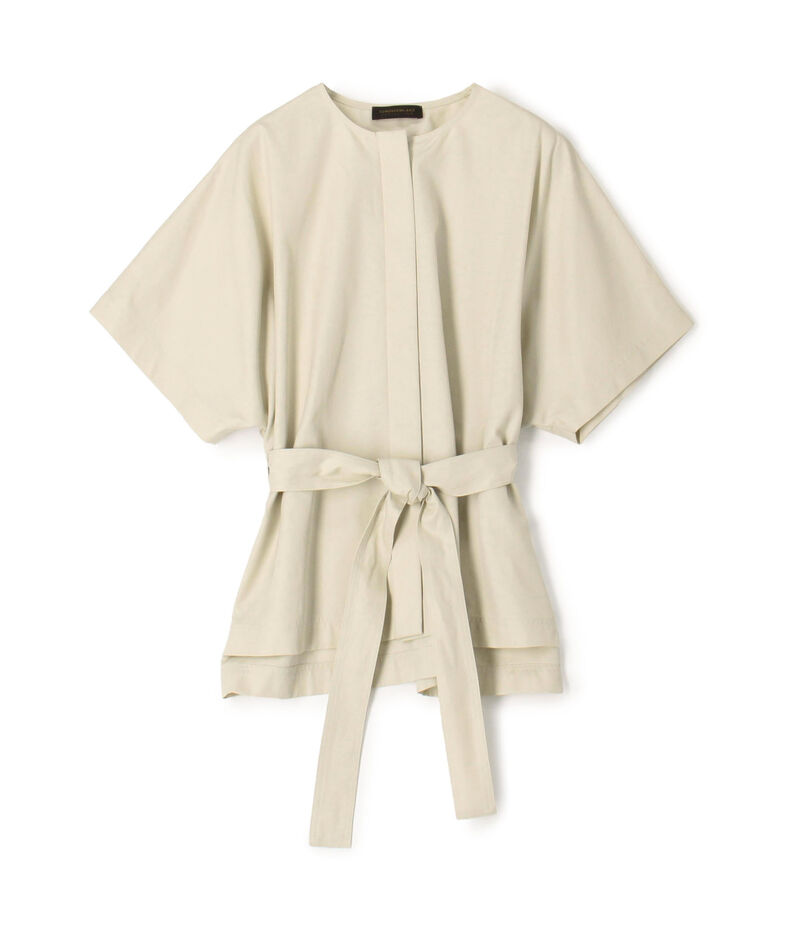 コットンギャバジン ベルテッドシャツ