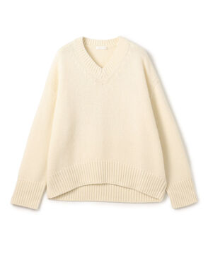 ファインウール Vネックプルオーバー