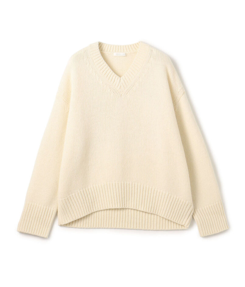 ファインウール Vネックプルオーバー