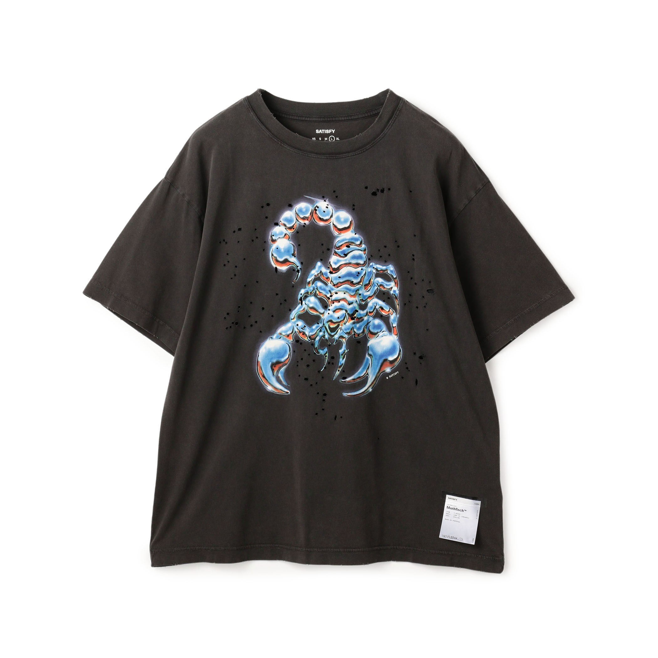 【SATISFY】MothTech 黒 スコーピン サソリ Tシャツ 関税送料込 SATISFY MothTech T-Shirt｜トゥモローランド 公式通販