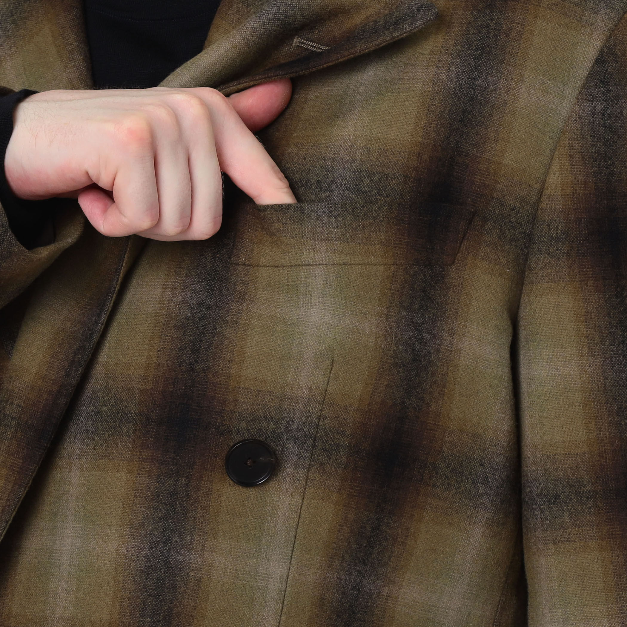 別注】PENDLETON ウールオンブレチェック ダブルブレスト4ボタン