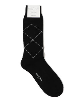 BRESCIANI ウールナイロン アーガイルソックス