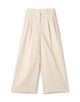 コットンライクサテン 2タックワイドパンツ