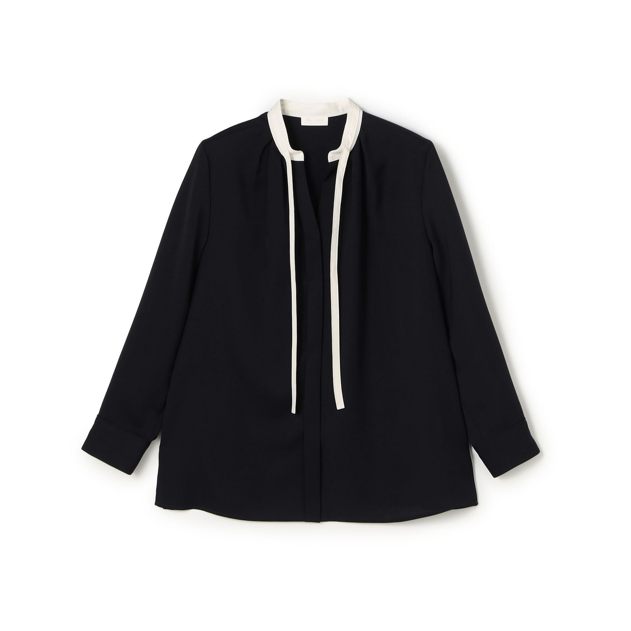 スムースサテン ストリングネックブラウス｜トゥモローランド 公式通販