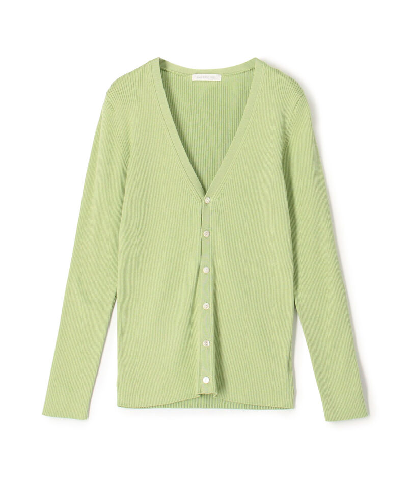 ギザコットンリブ Vネックカーディガン