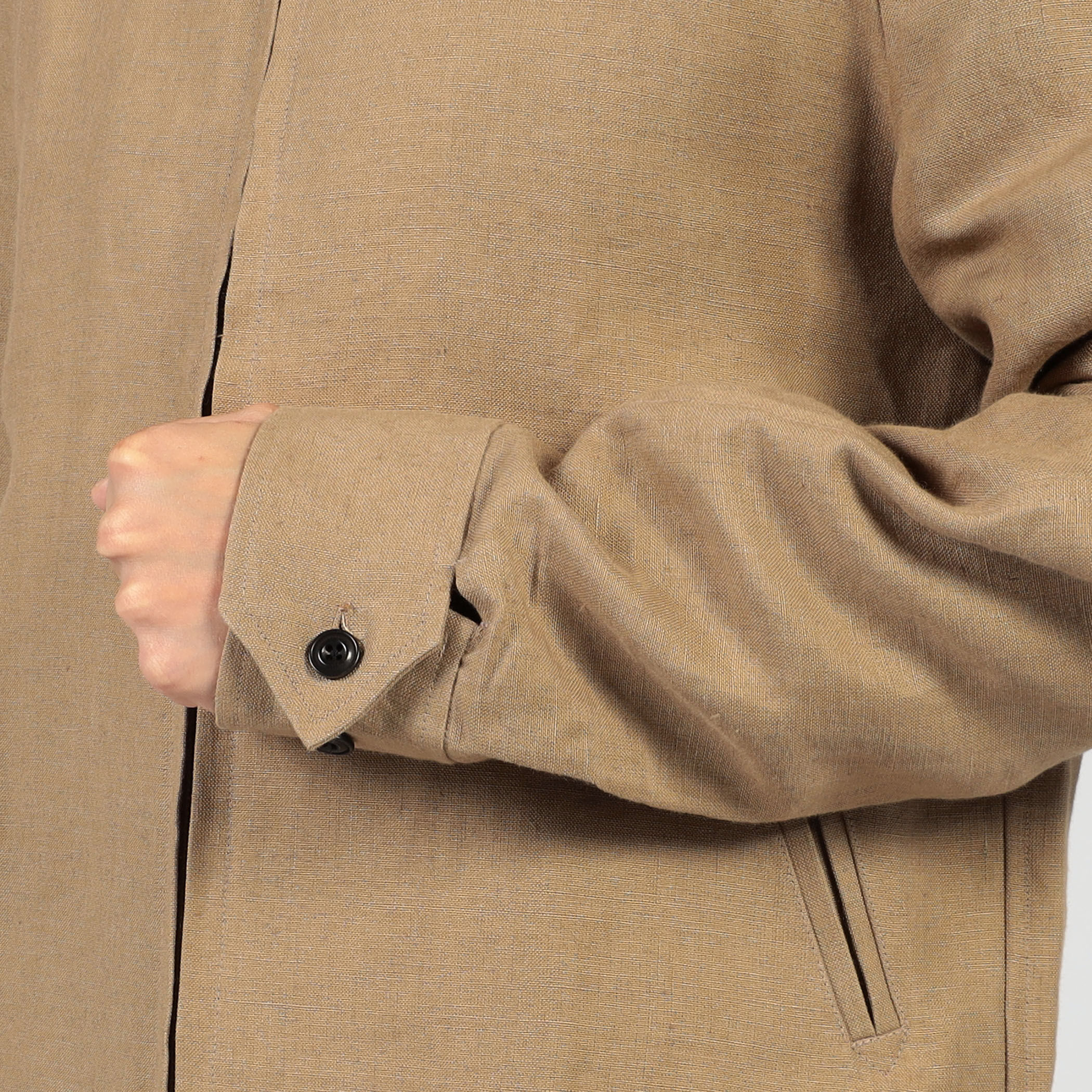 別注】EASTMOND APPAREL リネンジップアップシャツブルゾン