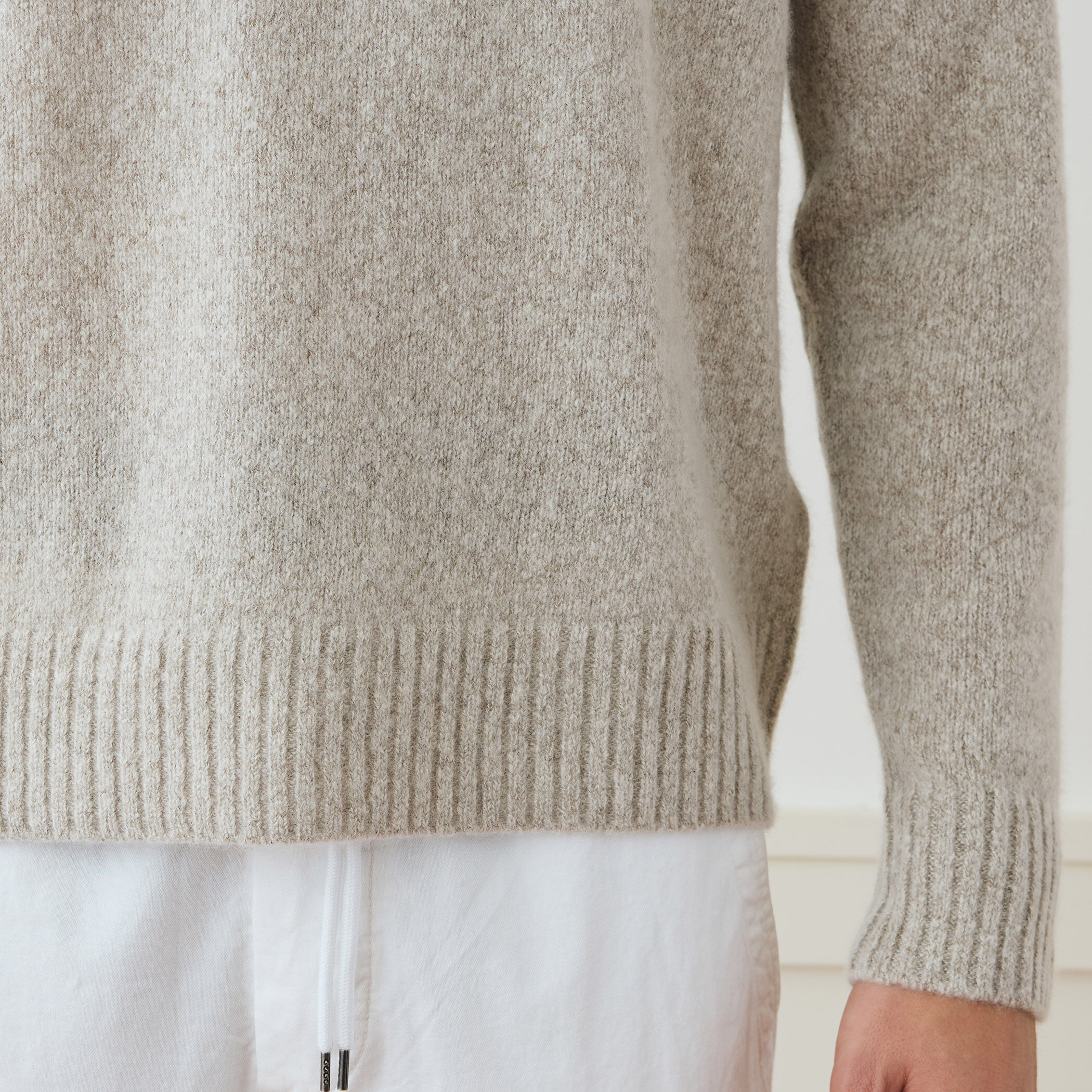 ライトテクスチャードカシミヤ ラグランスリーブプルオーバー MLTC3705