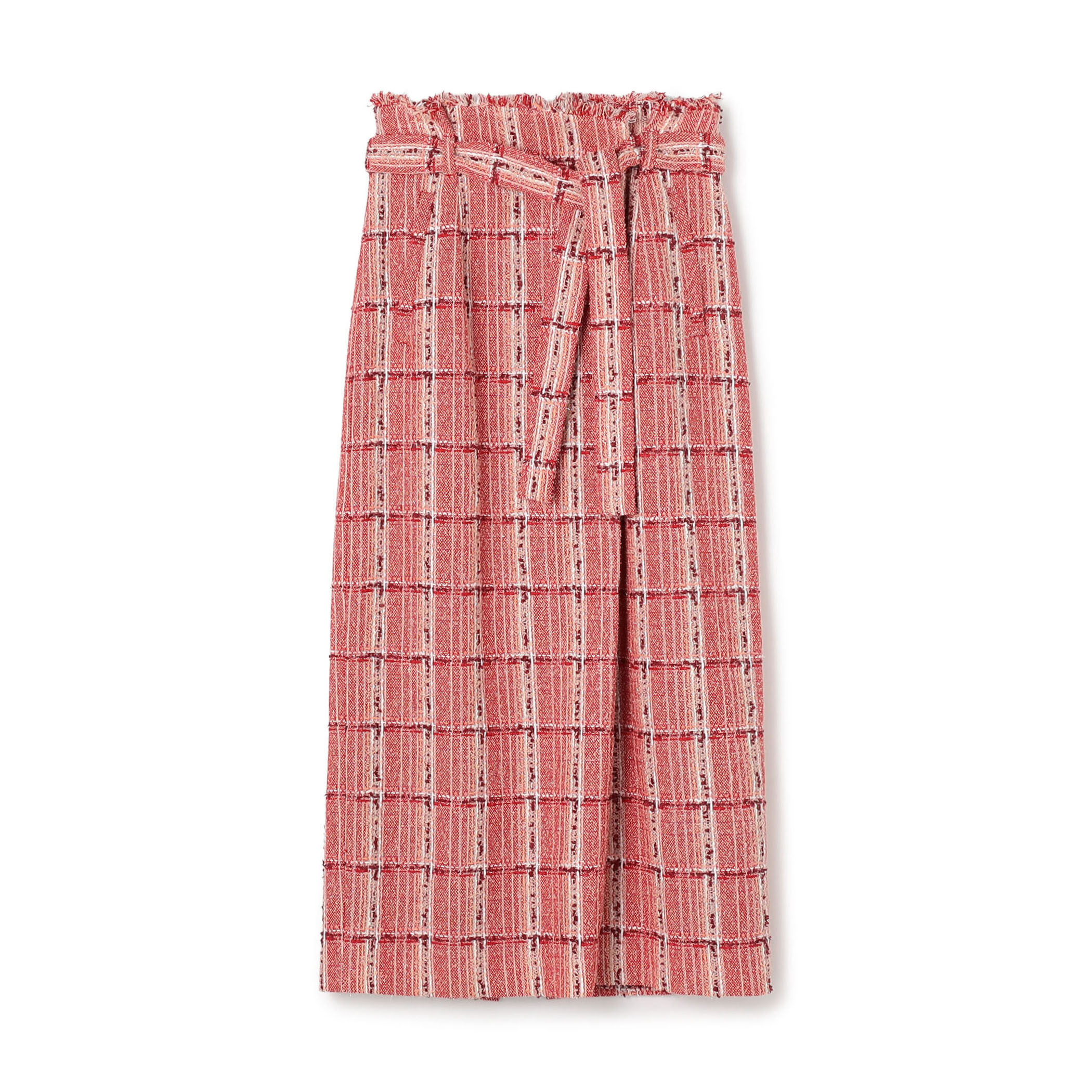 スカート MILK Check Pleats Skirt Pink & Red MILK♥Torte Check ロングSK | BABY PINK MOON
