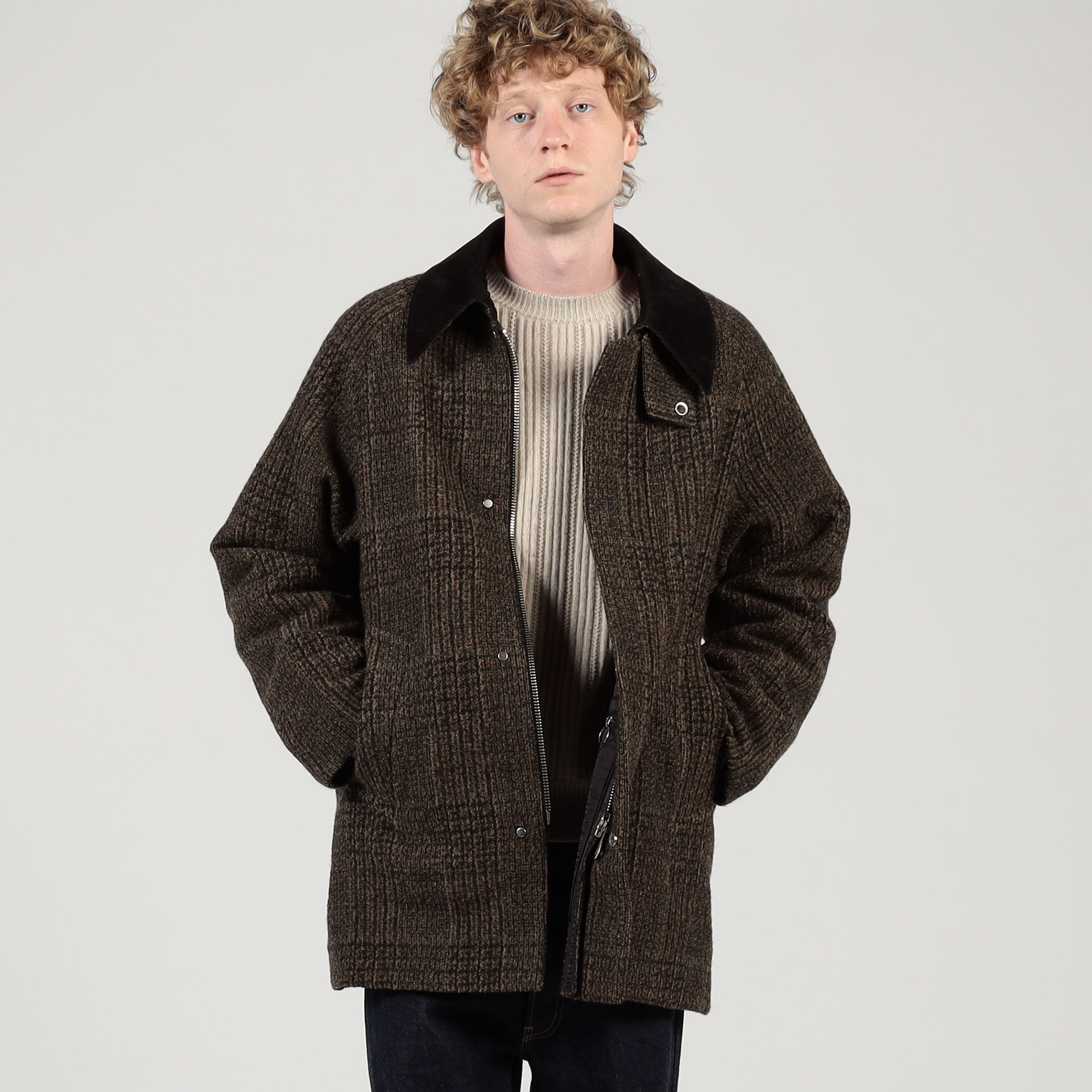 ウールレーヨンブークレ フィールドコート｜トゥモローランド 公式通販