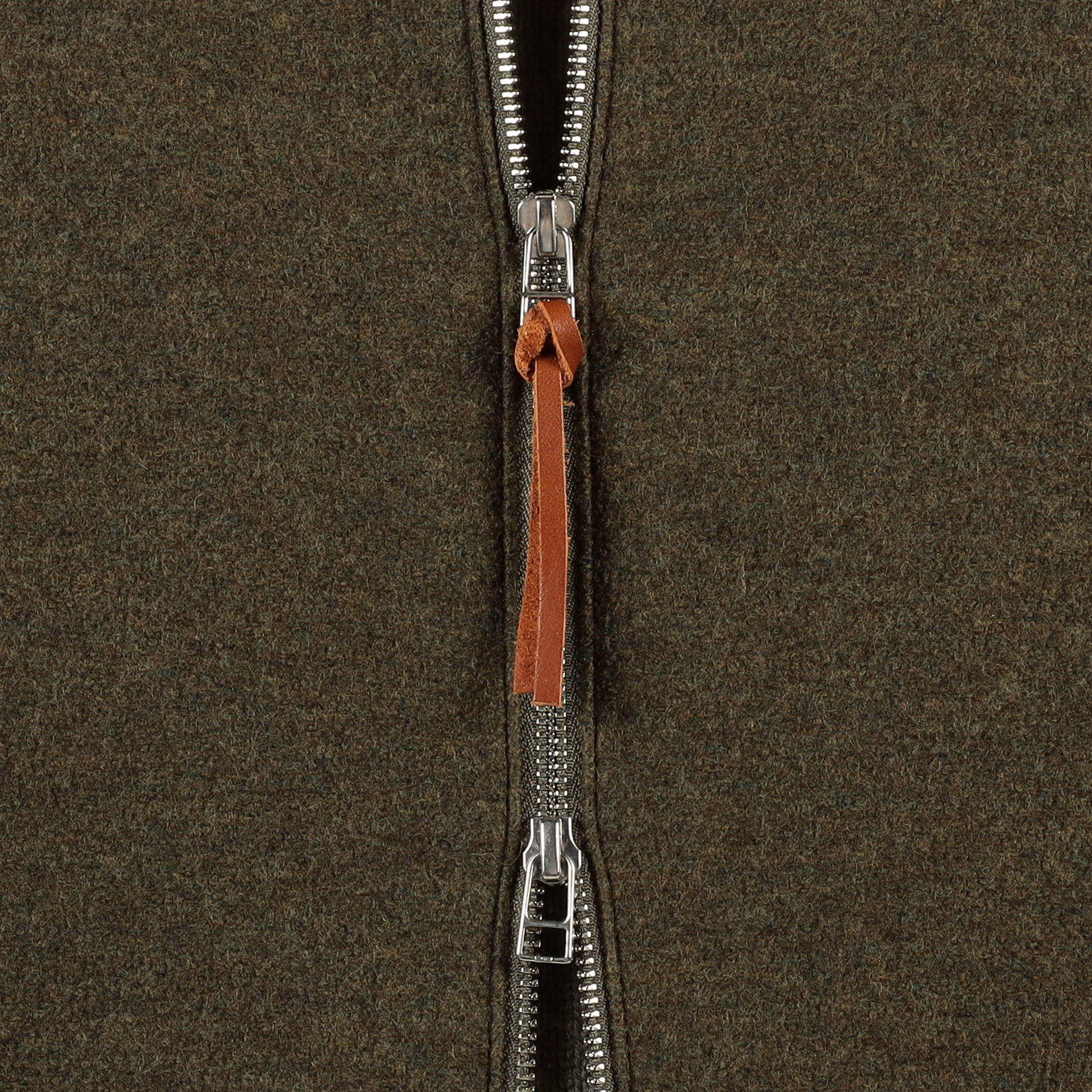 キルトライニング ウールニット ジップアップブルゾン