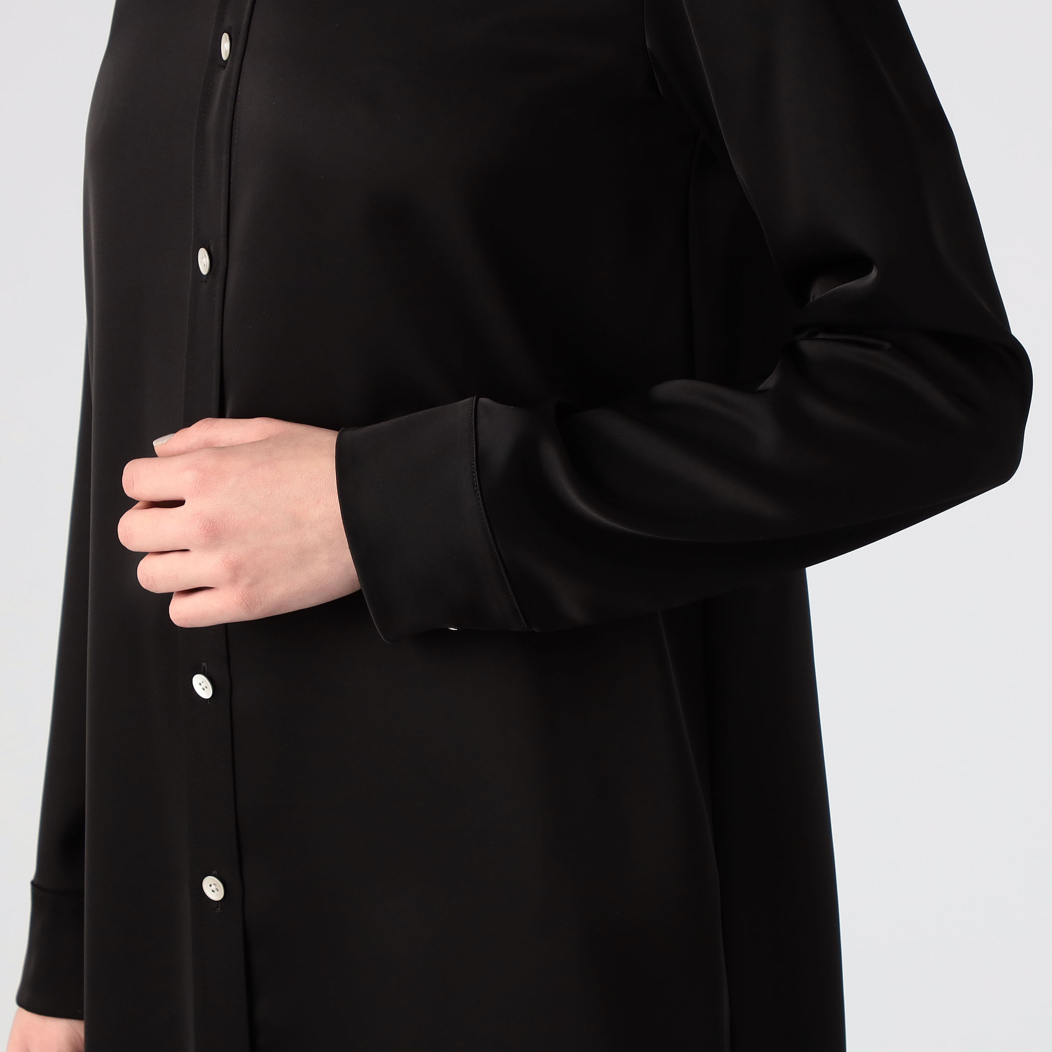 □サテンシャツワンピース｜トゥモローランド 公式通販