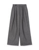 グリジオコットーネ ワイドタックパンツ