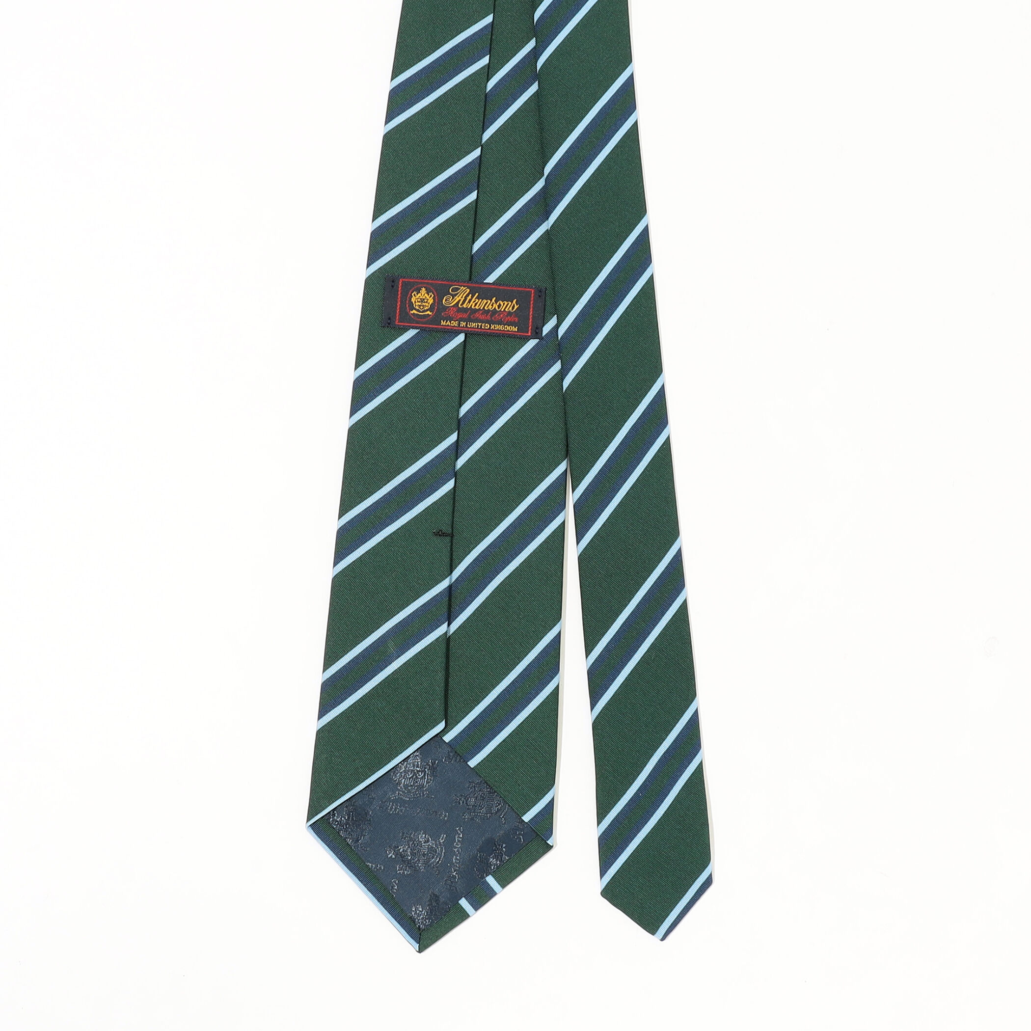 Atkinsons アイリッシュポプリン レジメンタルストライプネクタイ