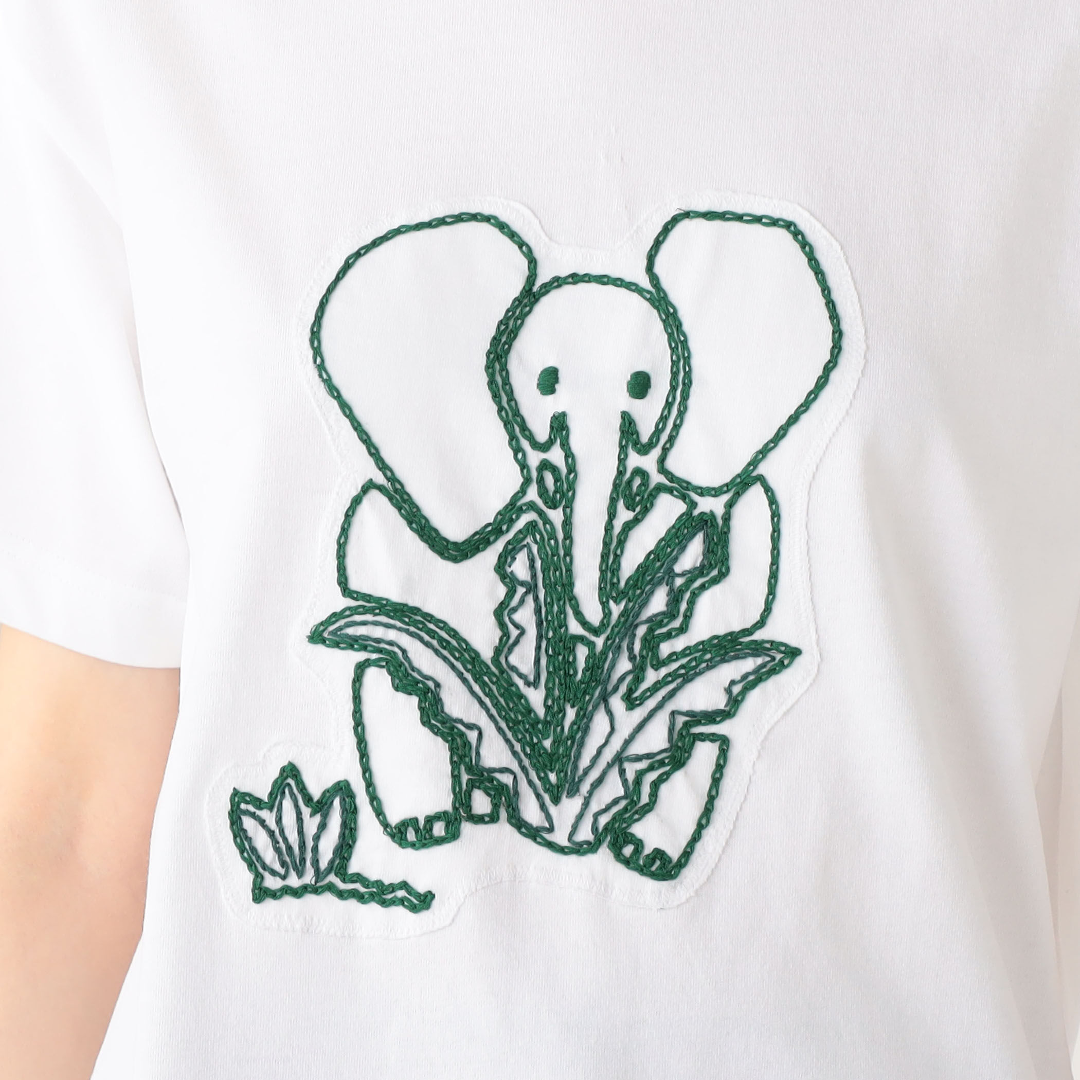 CABaN ドライスビンコットン ELEPHANTエンブロイダリー Tシャツ ドライスビンコットン ELEPHANTエンブロイダリー Tシャツ
