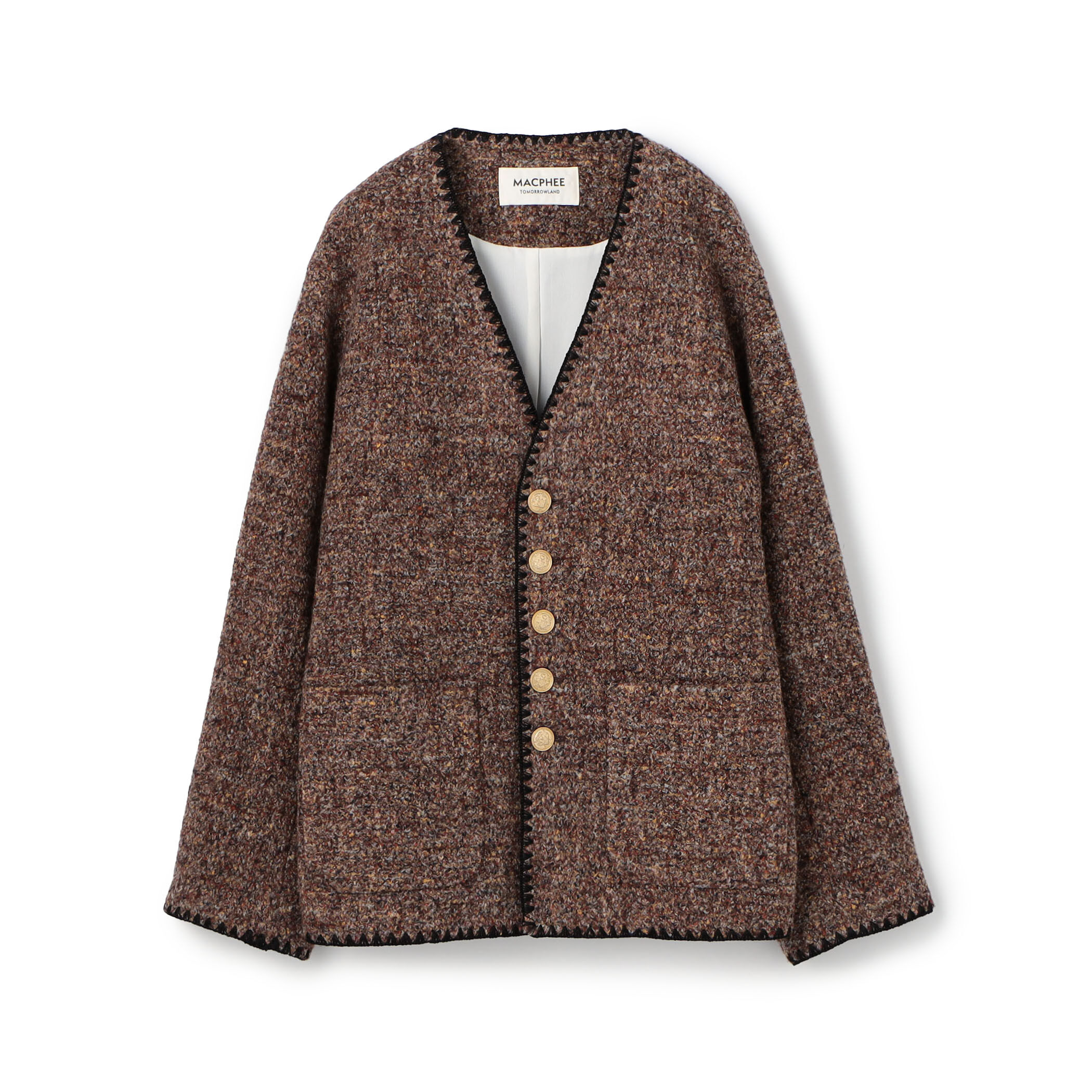 [未使用級]トゥモローランドコレクションxコロンボ　ノーカラージャケット　日本製 ベッチンシャンブレー ノッチドカラージャケット | maison