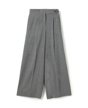 【WEB先行予約】ウールジョーゼット タックワイドパンツ