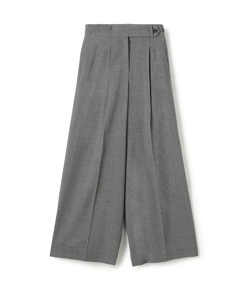 【WEB先行予約】ウールジョーゼット タックワイドパンツ
