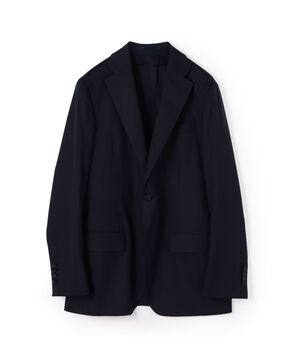 ウールシルクポリウレタン シングルブレステッド2Bジャケット MOOVING
