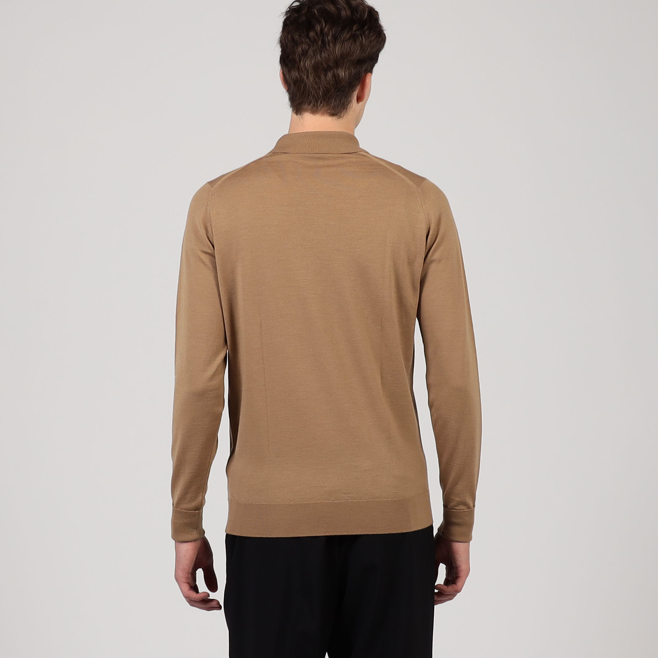JOHN SMEDLEY 30G EASY FIT ウール ニットポロシャツ DORSET