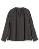 マットサテン ギャザーネックブラウス