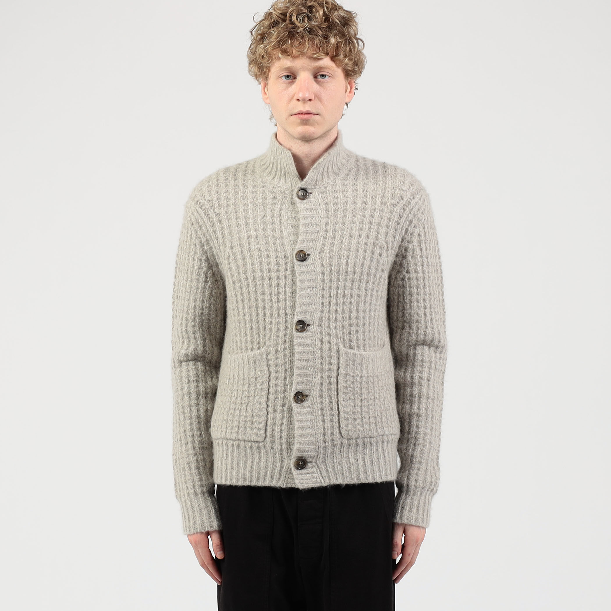 ライトウェイトカシミヤ ハイネックカーディガン MLTC2156