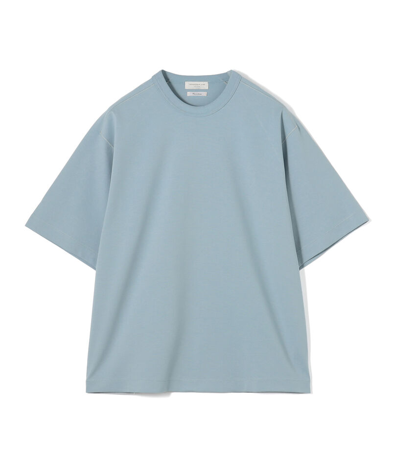 【接触冷感・吸水速乾】コットンポリエステルポンチ クルーネックTシャツ