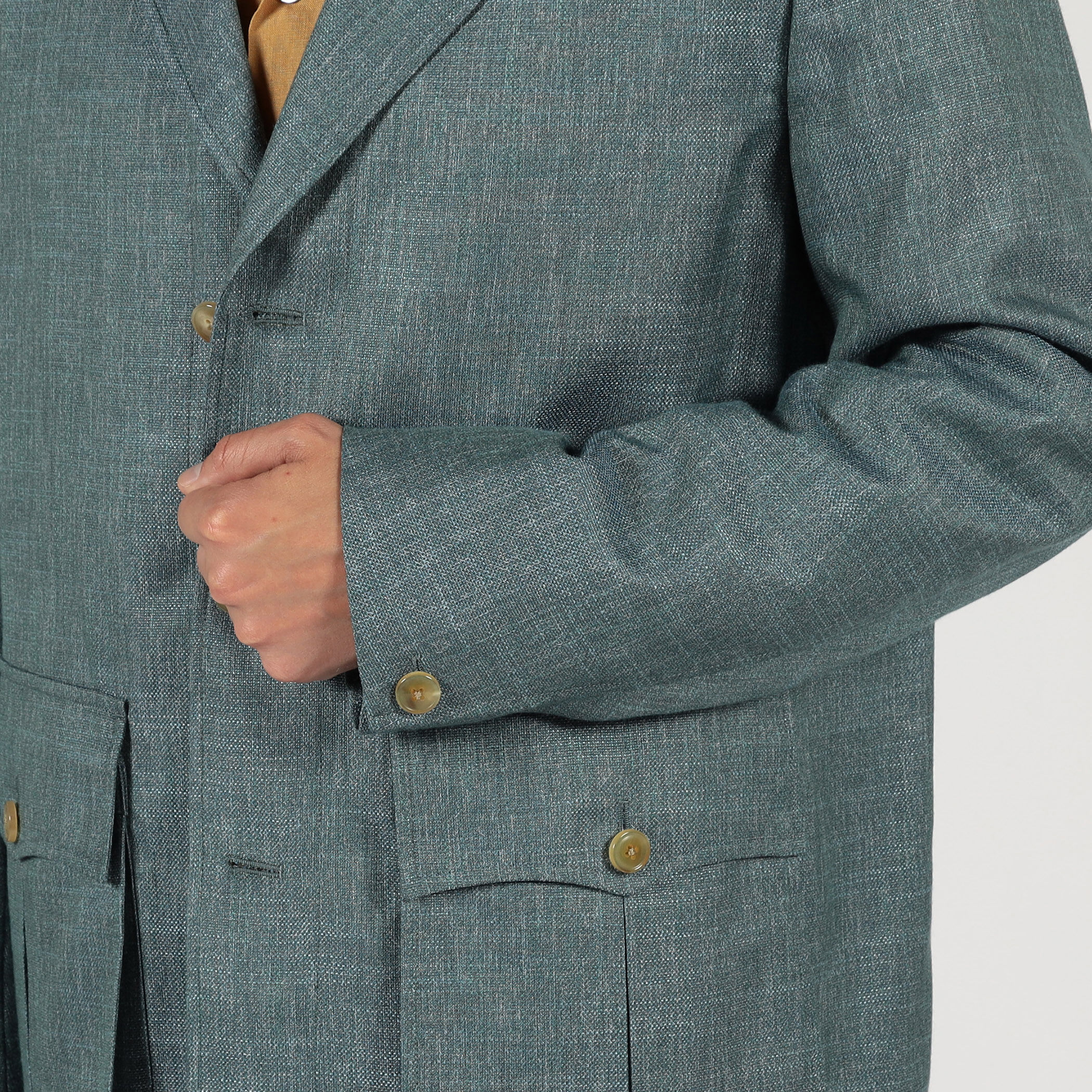 バンブーシルクコットン サファリジャケット HAVANA DORMEUIL