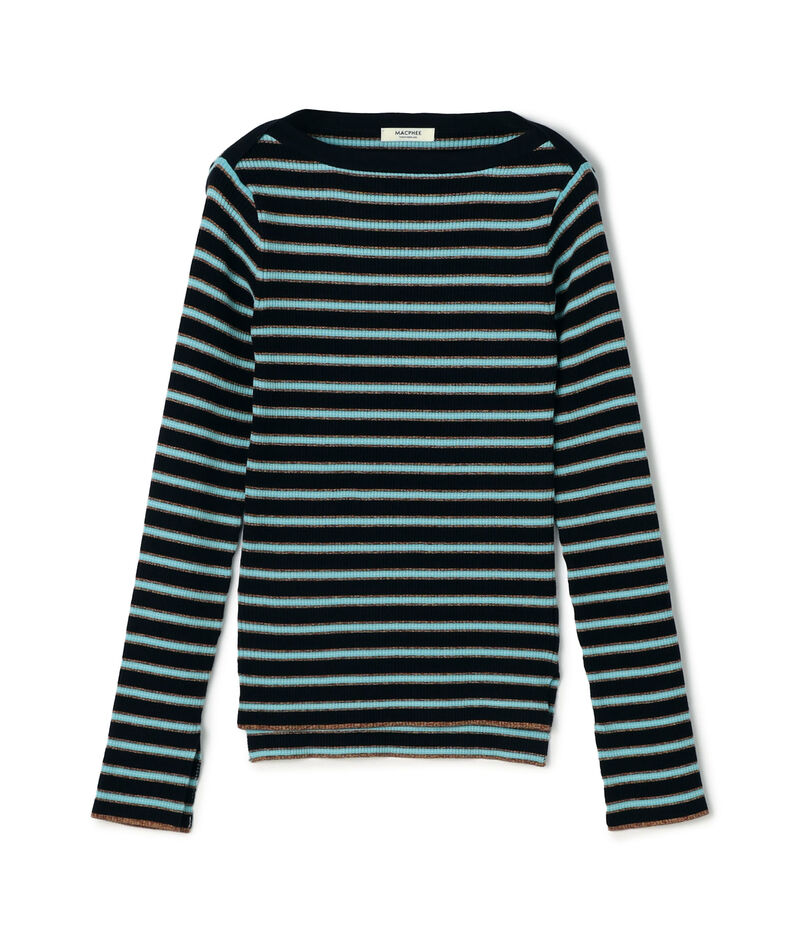 コットンリブ ボートネックプルオーバー