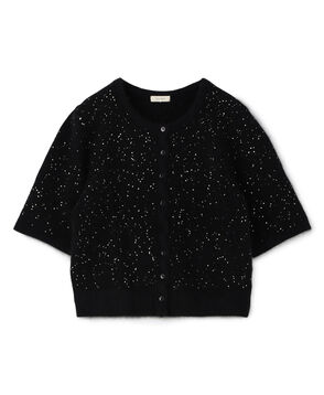 【WEB先行予約】フォックスカシミヤ ハーフスリーブカーディガン