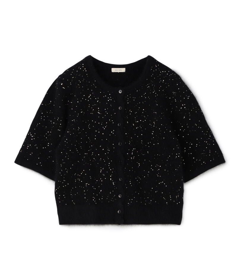 【WEB先行予約】フォックスカシミヤ ハーフスリーブカーディガン