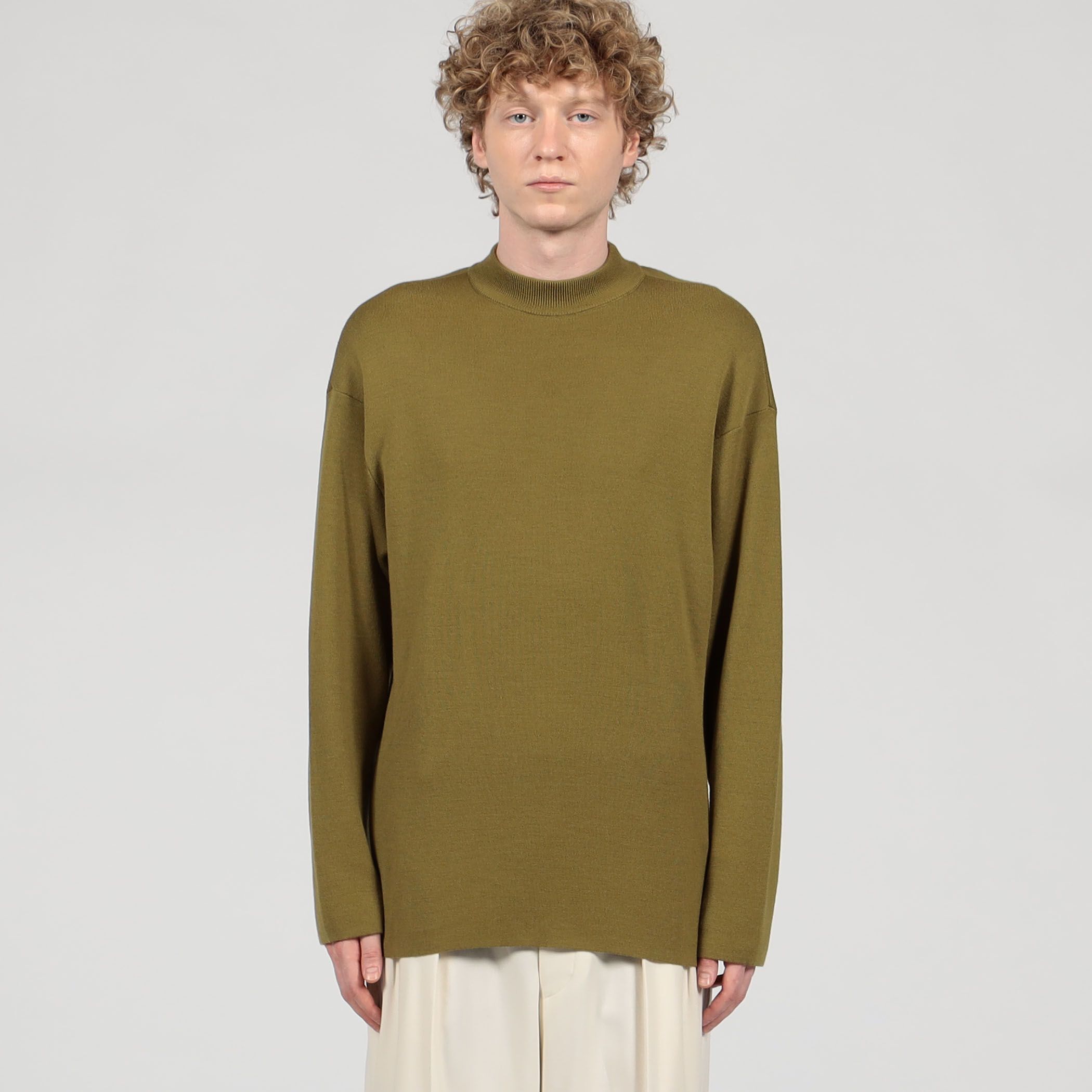 □TOMORROWLAND Tricot ウール モックネックプルオーバー