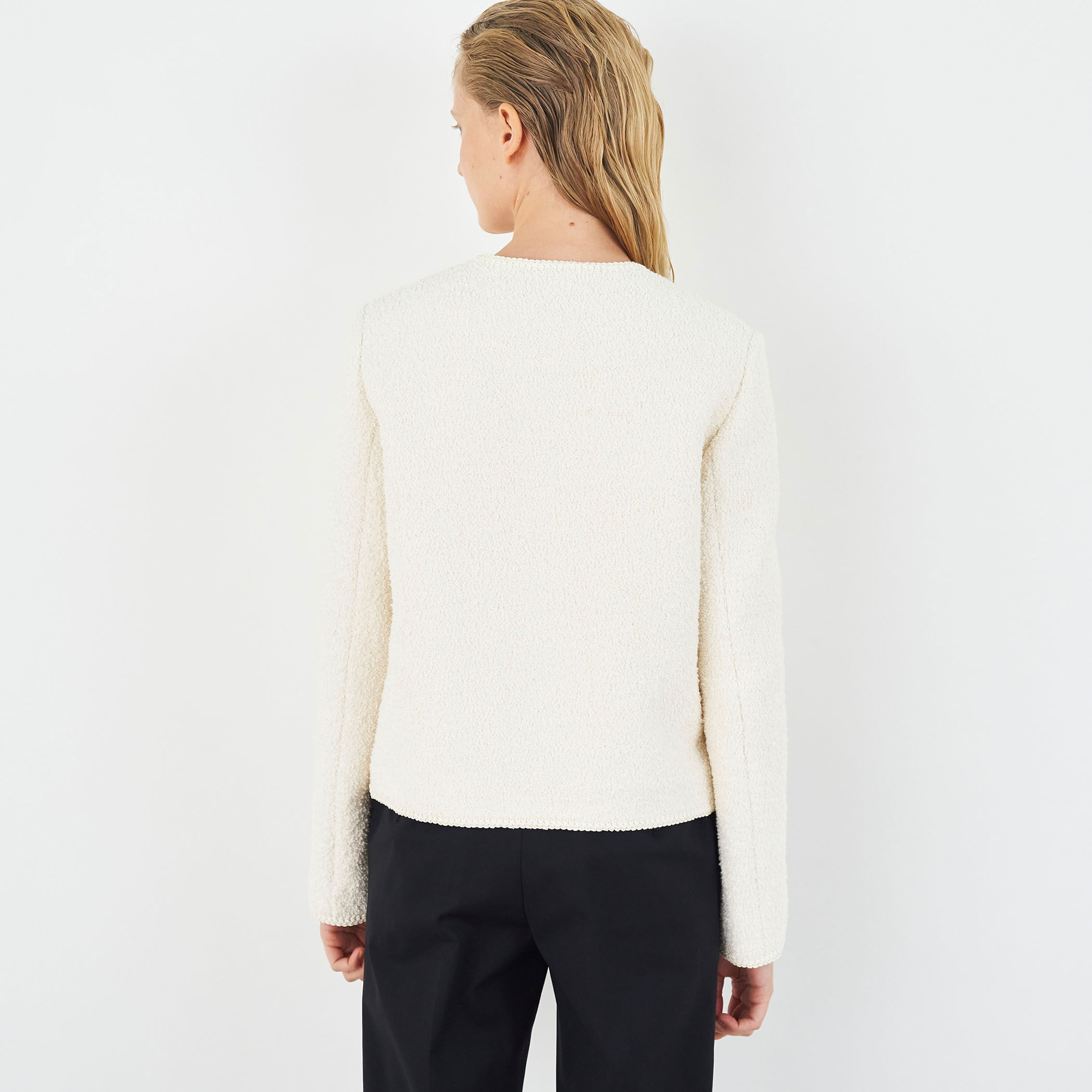 コットンブークレー クルーネックジャケット｜トゥモローランド 公式通販