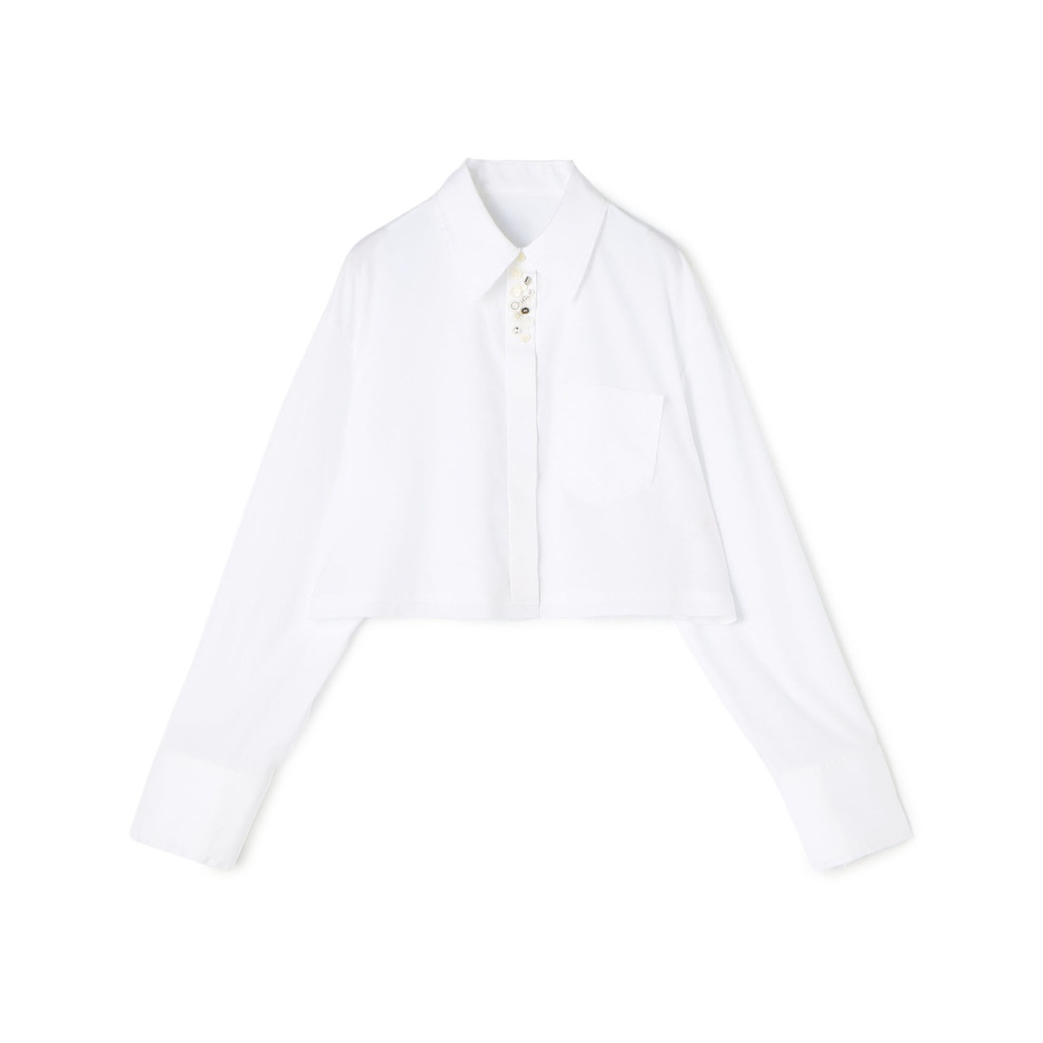 コンパクトプレーンコットン クロップドシャツ｜トゥモローランド 公式通販