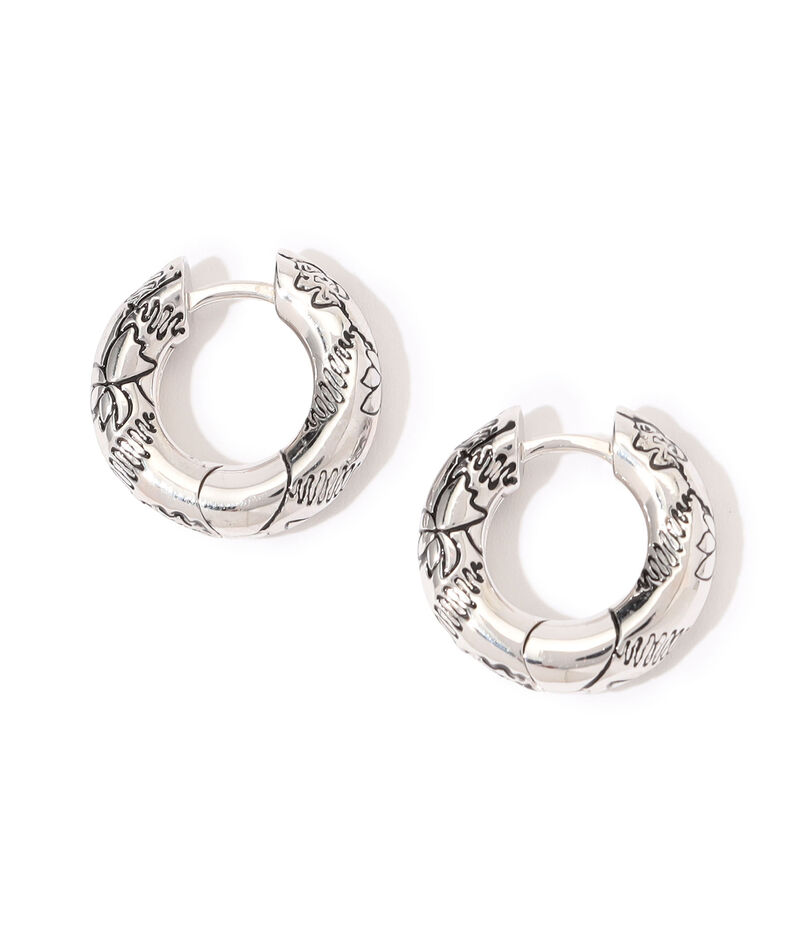 avgvst Black Millefleurs Hoop ピアス