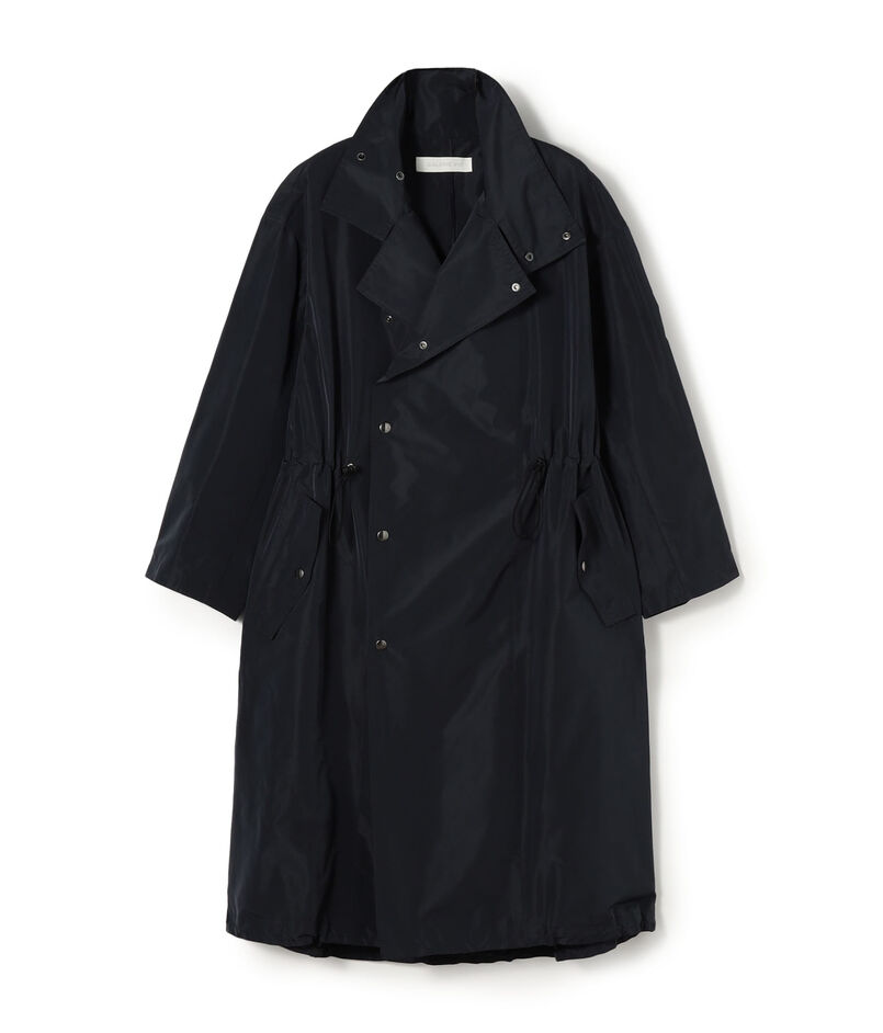 メモリータフタ スタンドカラートレンチコート