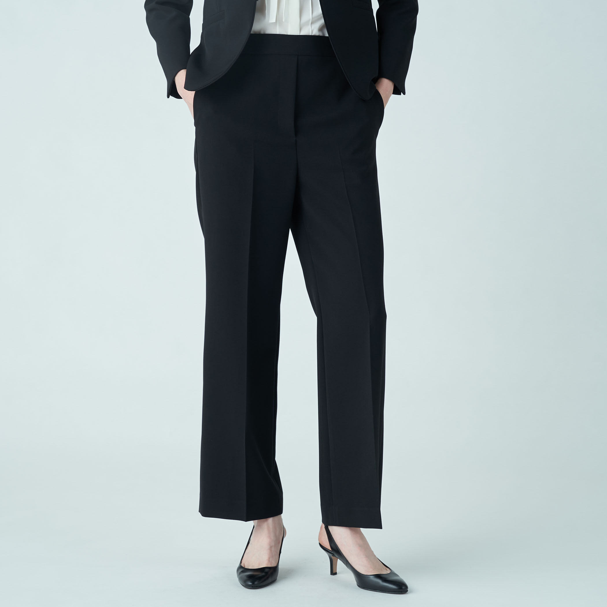 Ballsey ボールジー パンツ ブラック イエロー サイズ:34(7号) | 22秋冬 パトリニアプリント セミワイドパンツ / ハイウエスト ストレート 花柄 フレア | 日本製 | ボトムス ズボン【レディース】【中古】【K4621】 ドライダブルクロス セミワイドフレアパンツ｜トゥモローランド 公式通販